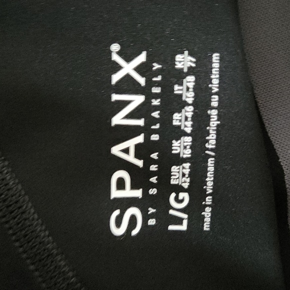 Spanx Black Asymmetrical Reflective Leggings NWT $128 Sz L Large - Picture 5 of 6